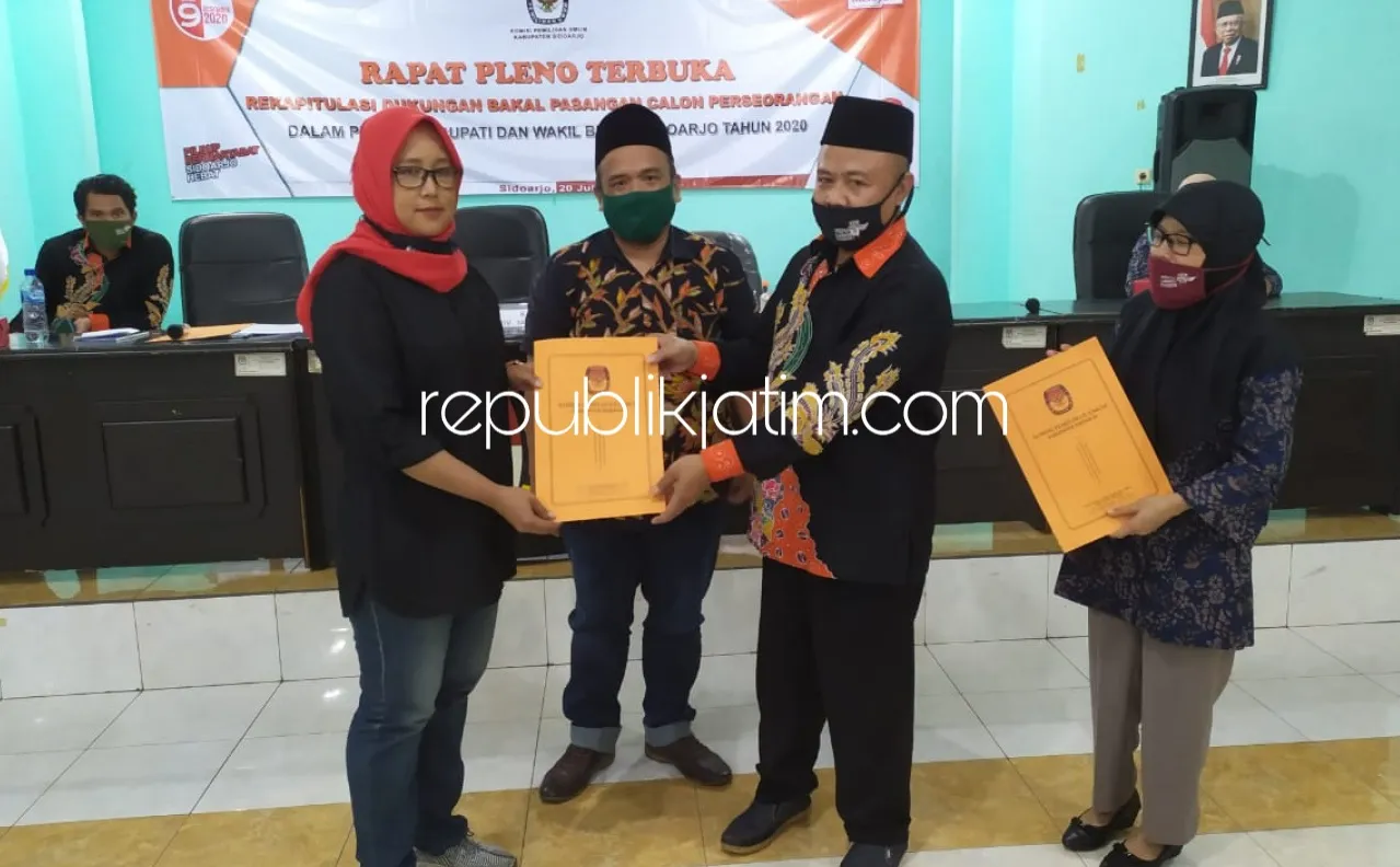 Harus Penuhi 125.986 Dukungan Baru, Calon Perseorangan di Pilkada Sidoarjo Terancam Gugur