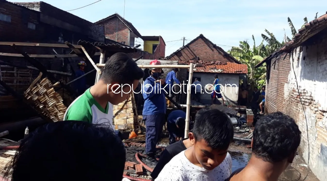 Ngecas HP Ditinggal Jaga Warung, Rumah Warga Kenongo Tulangan Ludes Terbakar