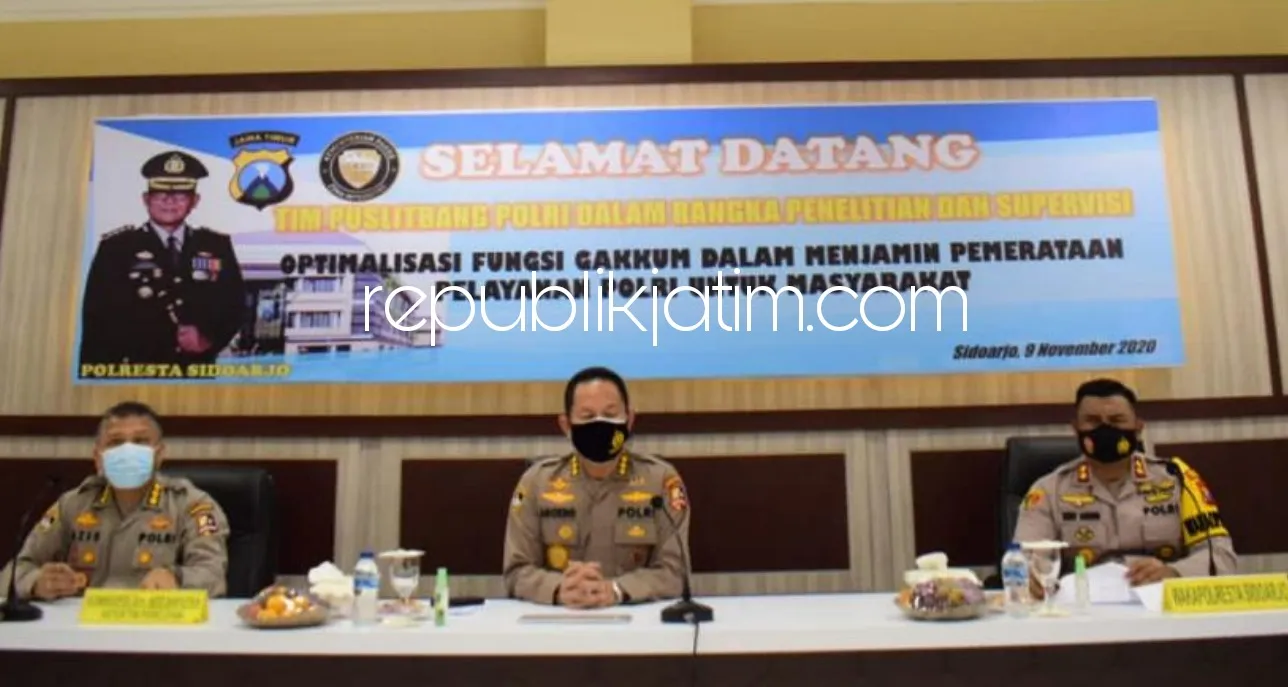 Tim Puslitbang Polri Teliti Optimalisasi Pelayanan Masyarakat di Polresta Sidoarjo