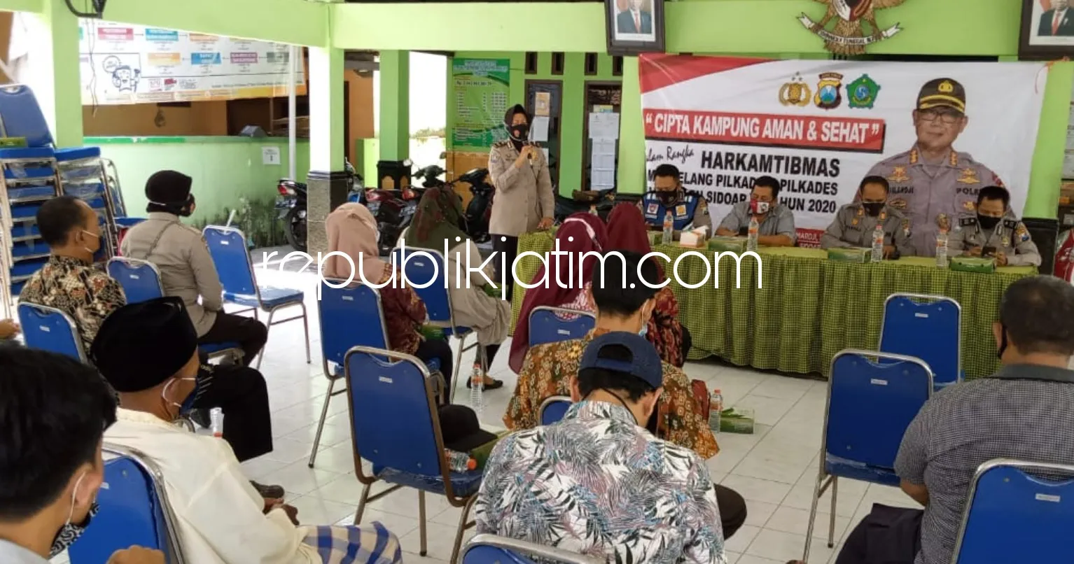 Jelang Pilkada dan Pilkades, Polresta Sidoarjo Mulai Sosialisasi Kampung Aman dan Sehat