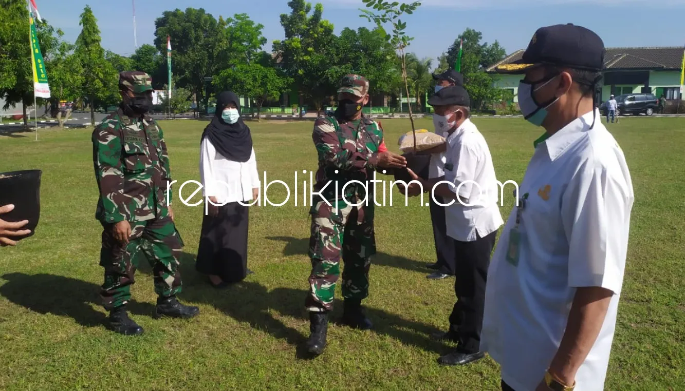 Kodim Sidoarjo Gelar Karya Bhakti TNI 2021 di Desa Sidorejo Krian Sebulan Penuh dengan Terapkan Prokes  