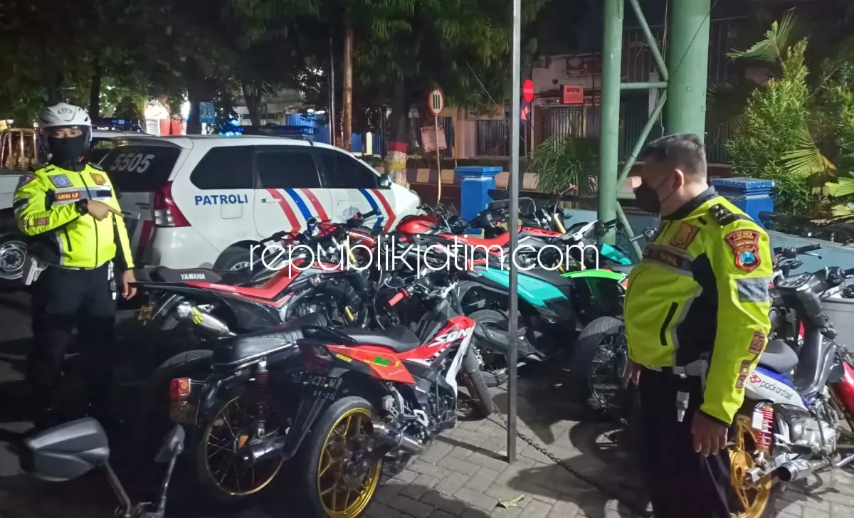 Operasi Aksi Balap Liar, Polisi Ponorogo Amankan 25 Unit Sepeda Motor Beserta Jokinya