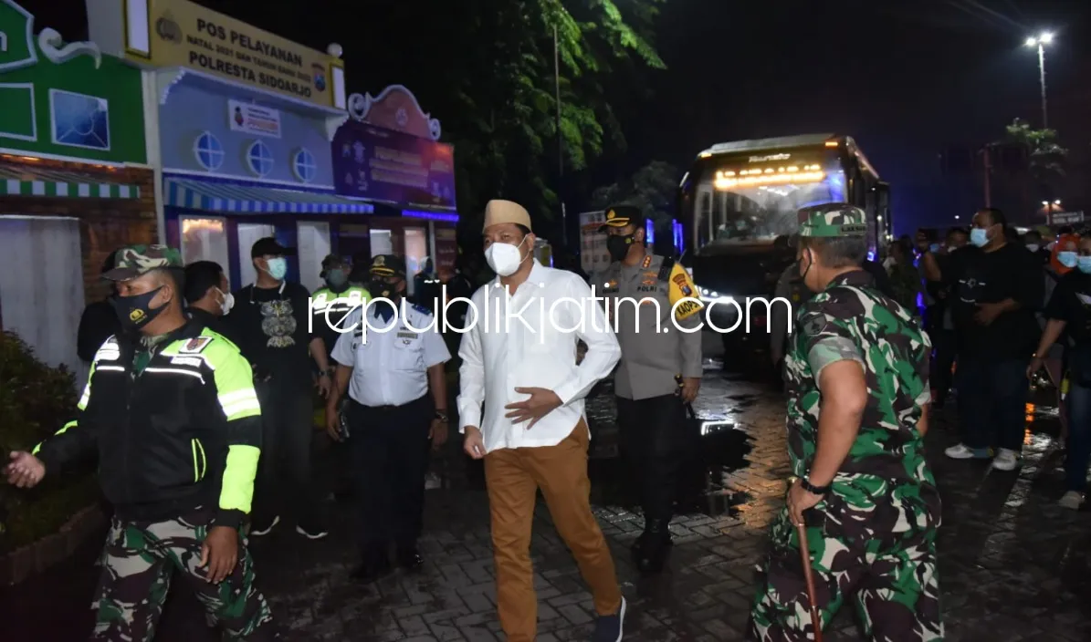 Cegah Kerumunan Malam Pergantian Tahun Baru, Forkopimda Sidoarjo Sidak Sejumlah Titik Rawan Keramaian