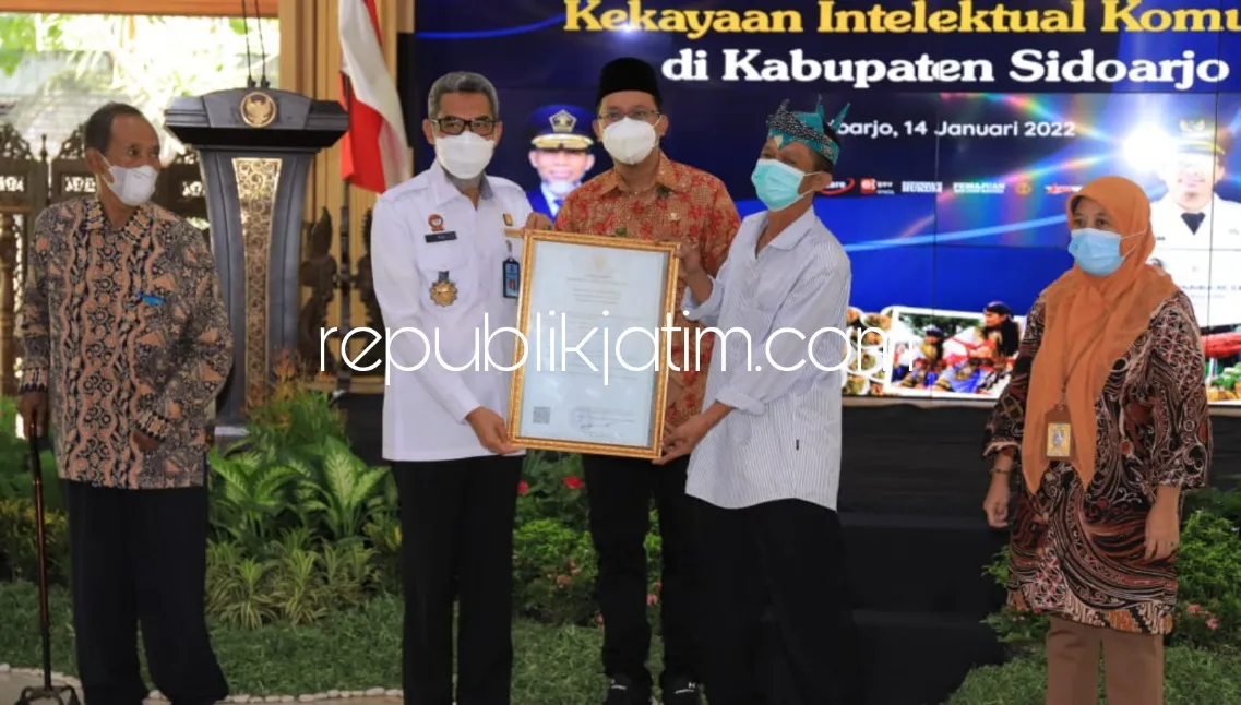 Sidoarjo Kantongi Lima Sertifikat Kekayaan Intelektual Komunal dari Kemenkumham