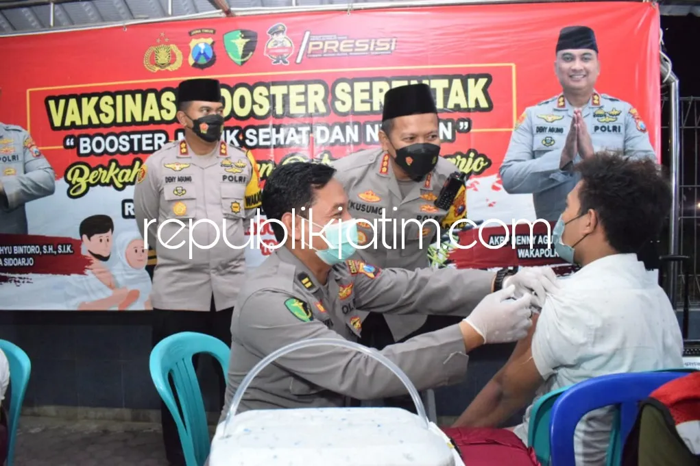 Safari Ramadhan Polresta Sidoarjo di Tarik, Siapkan 600 Vaksin Booster Habis dalam Hitungan Jam