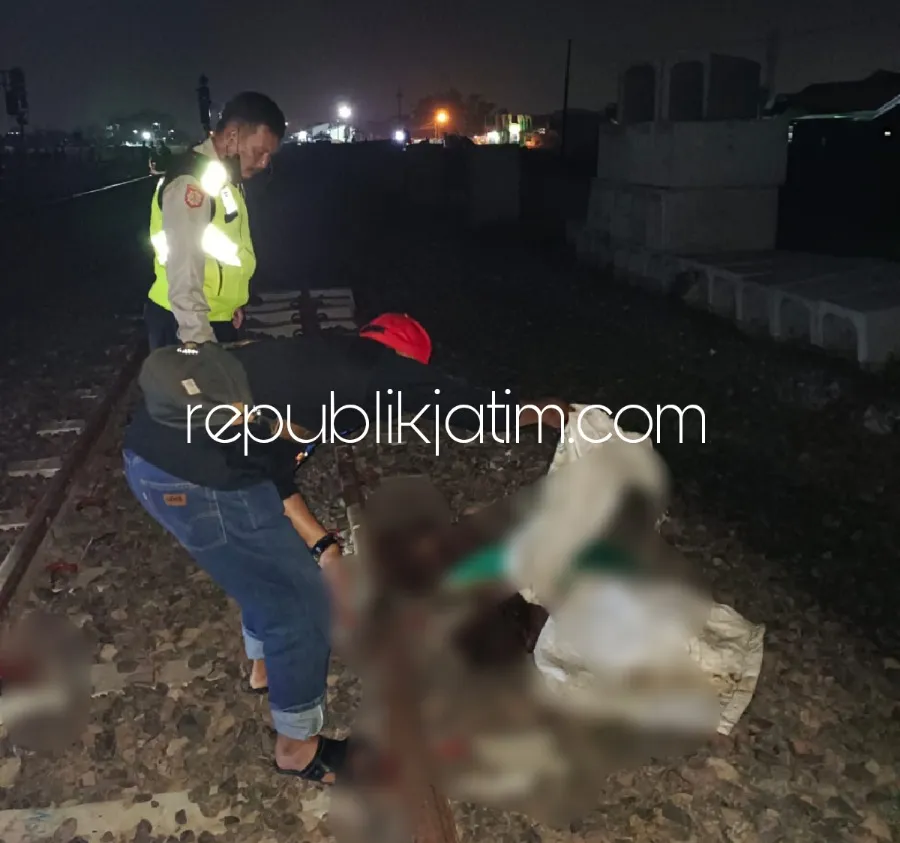 Pria Tanpa Identitas Tewas Mengenaskan Tertabrak KA Wijaya Kusuma Jurusan Cilacap - Surabaya di Krian