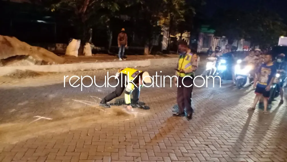 Tersenggol Truk Box, Pengendara Motor Asal Mojokerto Tewas Tertabrak Truk Kontainer di JL Raya Berbek Industri Waru