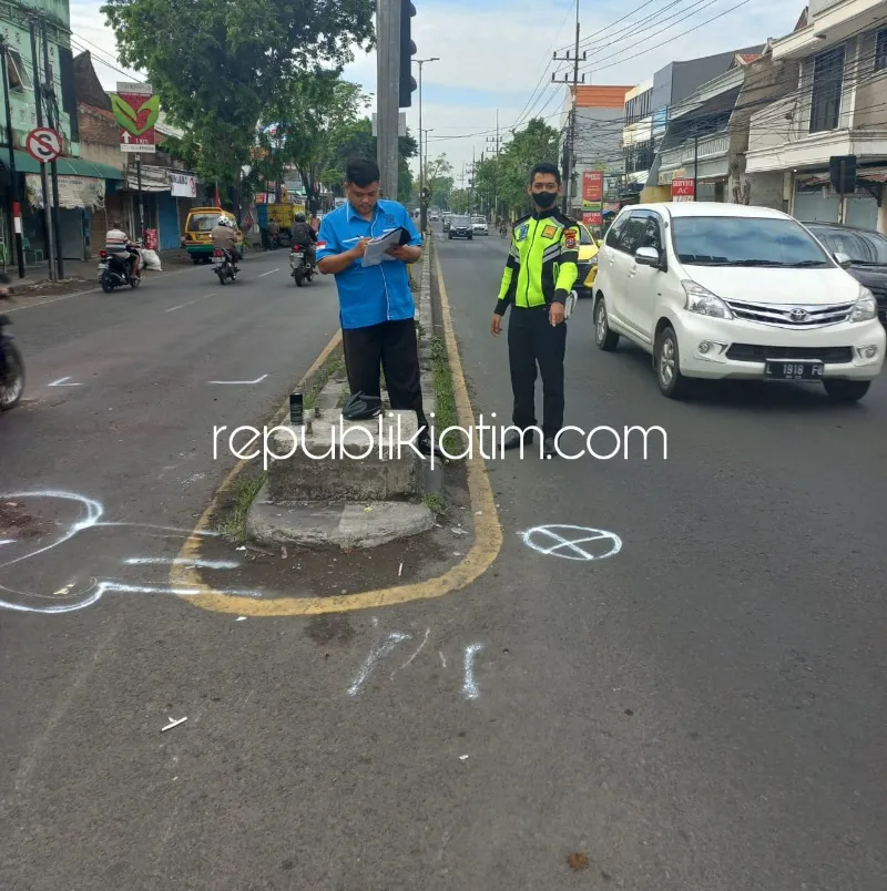 Pengendara Motor Asal Tongas Probolinggo Tewas Akibat Tabrak Lari di Perempatan Gedangan Sidoarjo