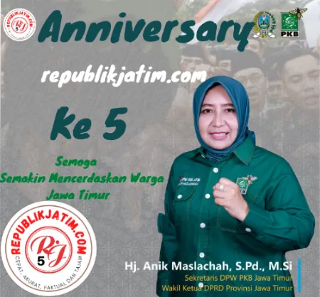 Wakil Ketua DPRD Provinsi Jawa Timur Mengucapkan Selamat HUT republikjatim.com ke 5