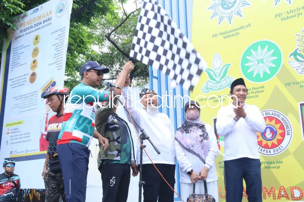 Gus Muhdlor Meriahkan Pra Muktamar ke 48 Muhammadiyah dengan Gowes Bersama Warga Sidoarjo