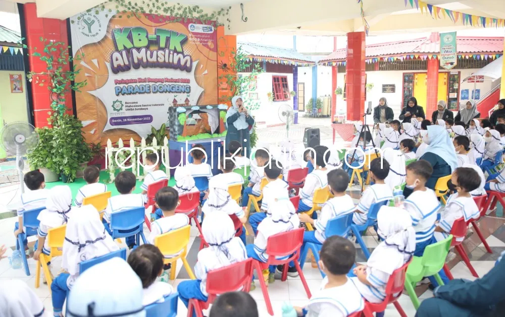 Tanamkan Nilai dan Sikap Positif Sejak Dini, Begini Cara KB TK Al Muslim Peringati Hari Dongeng Nasional 2022