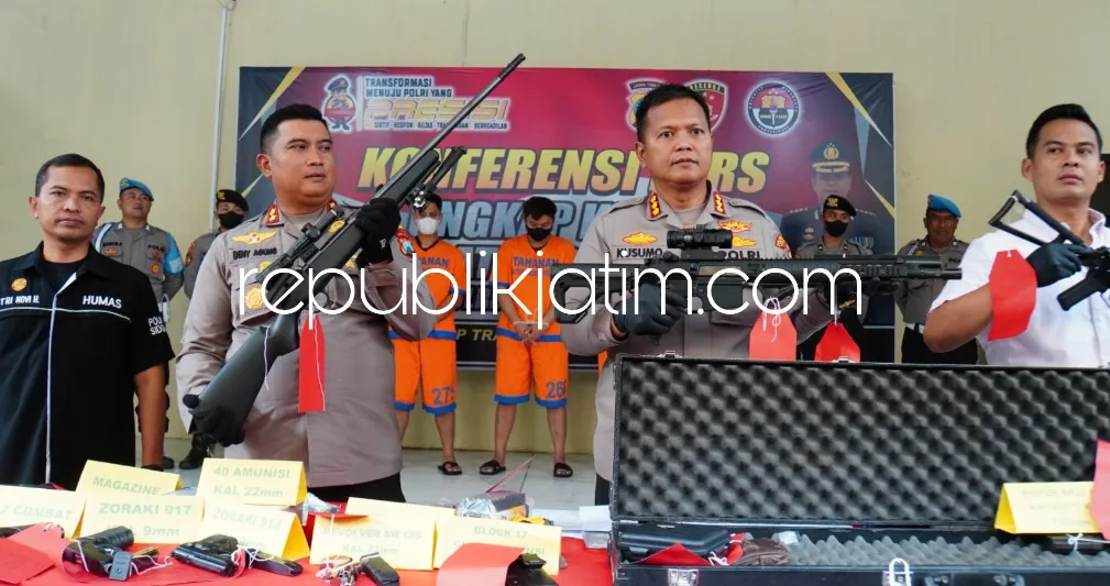 Tiga Warga Blitar Jual Beli Senpi Ilegal Diringkus Satuan Reskrim Polresta Sidoarjo