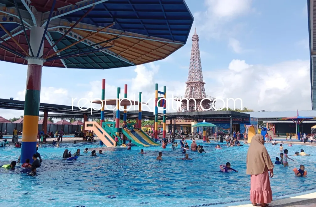 Selama Liburan Idul Fitri 1444 Hijriyah, Ribuan Pengunjung Padati Wisata Malindo Swimming Pool Lowayu Gresik