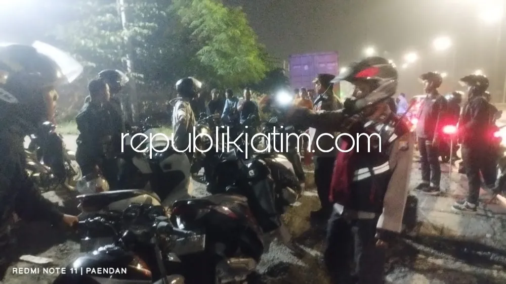 Amankan Puluhan Motor Beserta Jokinya, Polisi Gerebek Balap Liar di Bypass Krian - Balongbendo