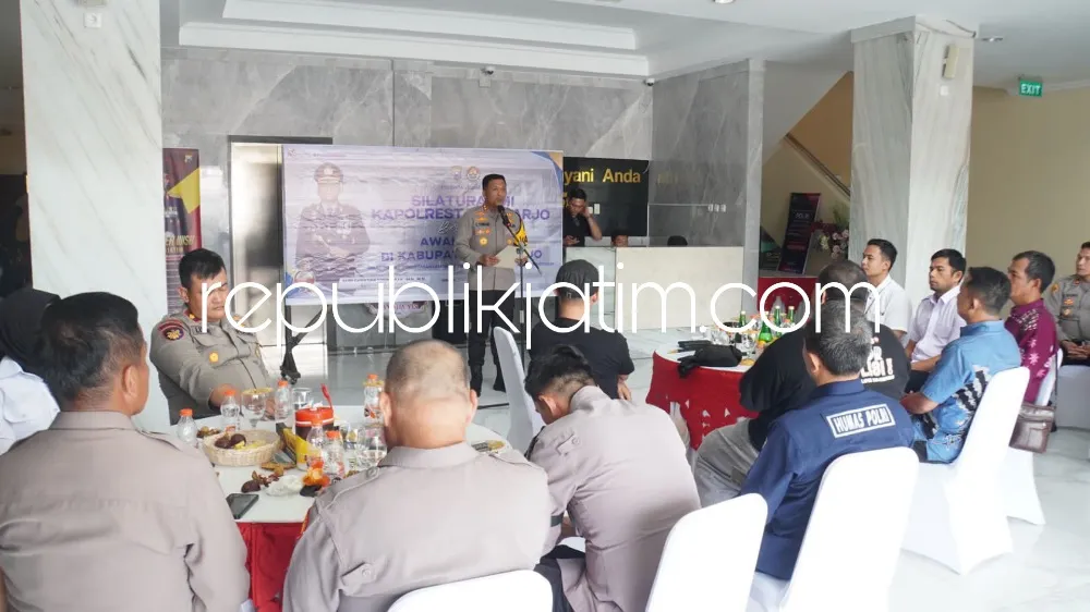 Baru Jabat Kapolresta, AKBP Christian Tobing Silaturahmi Dengan Puluhan Wartawan untuk Sinergitas Sidoarjo