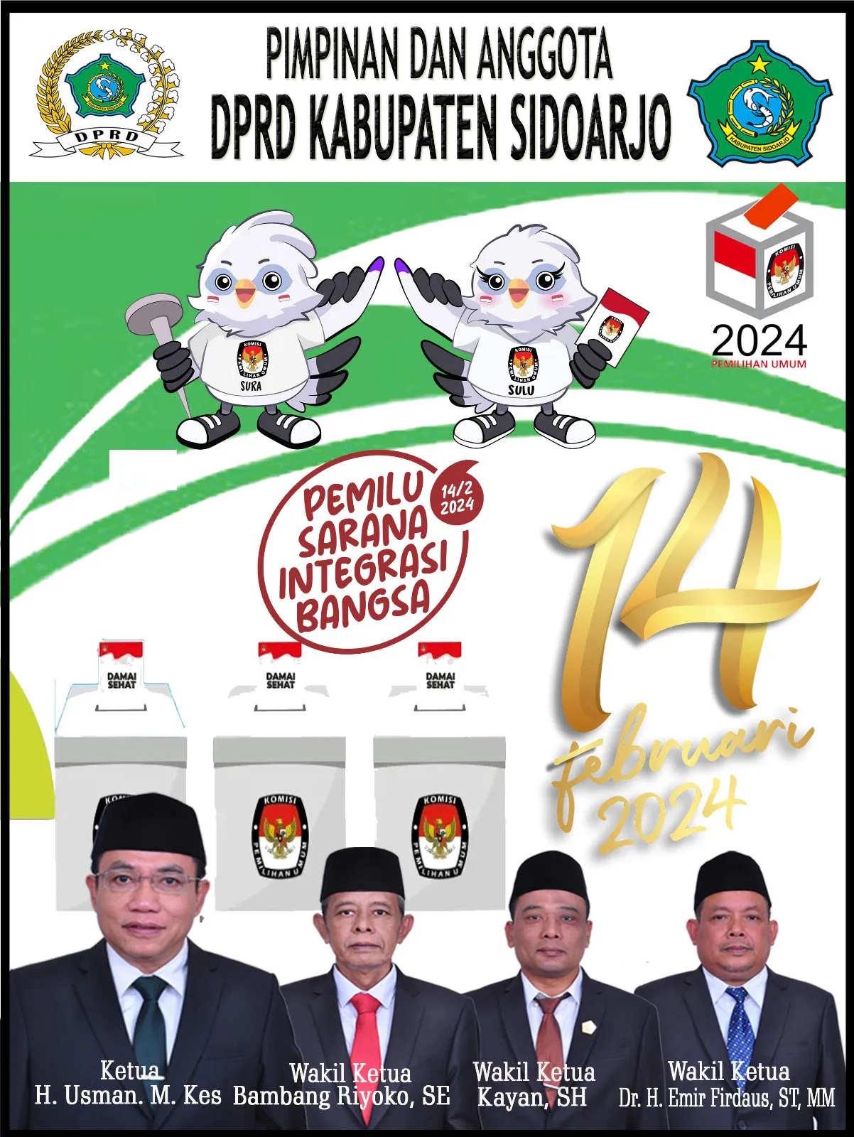 Pimpinan dan Anggota DPRD Sidoarjo Mengajak Masyarakat Sidoarjo Menjaga Pemilu 2024 dengan Damai