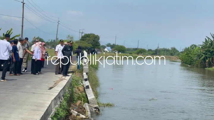 Plengsengan Jalan Beton Kedungbocok Ambrol, Plt Bupati Sidoarjo Perintah Dinas PUBM Segera Perbaiki Pekan Ini