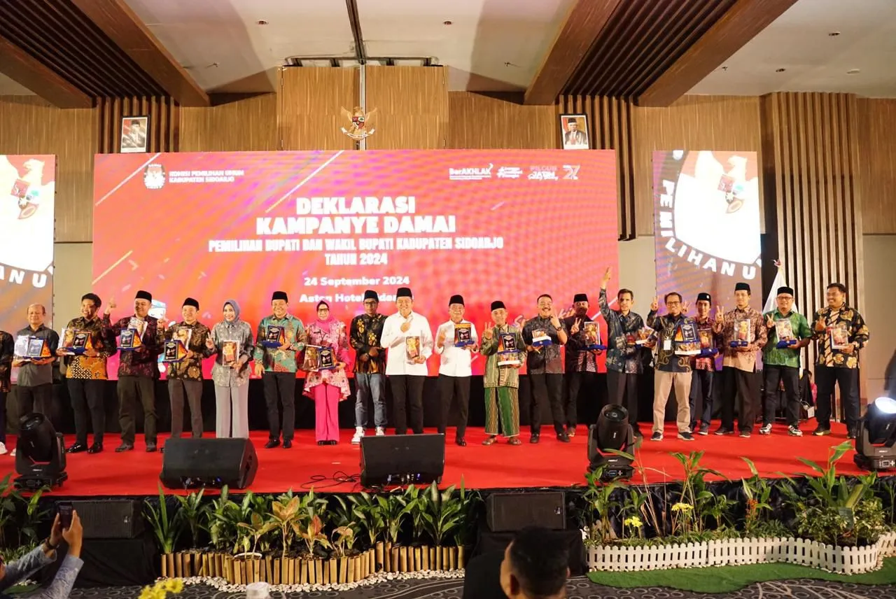 Deklarasi Damai Pilkada Sidoarjo 2024, Paslon SAE Genjot Sosialisasi Program Pro Rakyat Abaikan Black Campaign
