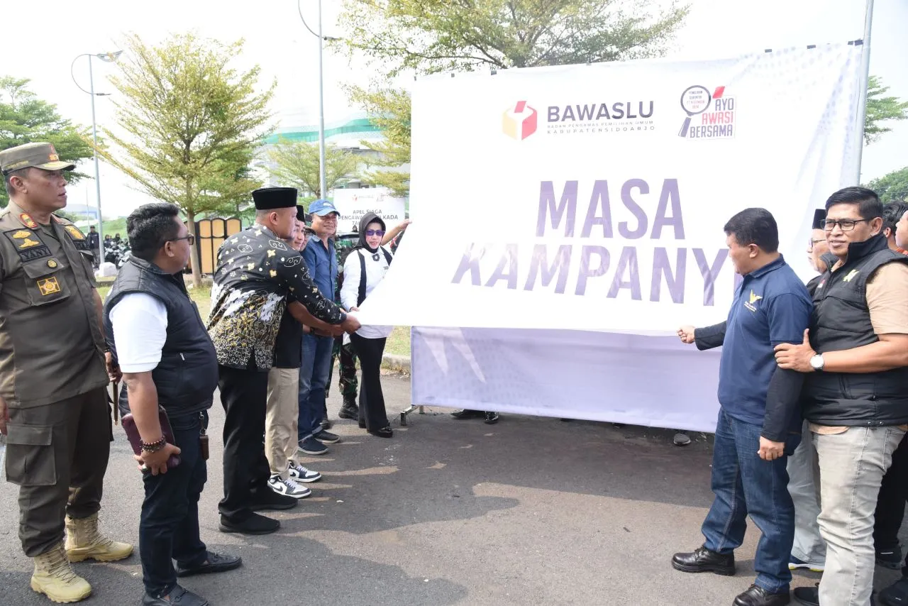 Pemkab dan Bawaslu Sidoarjo Gelar Apel Siaga Pengawasan Pilkada 2024, Wujud Komitmen Jaga Demokrasi