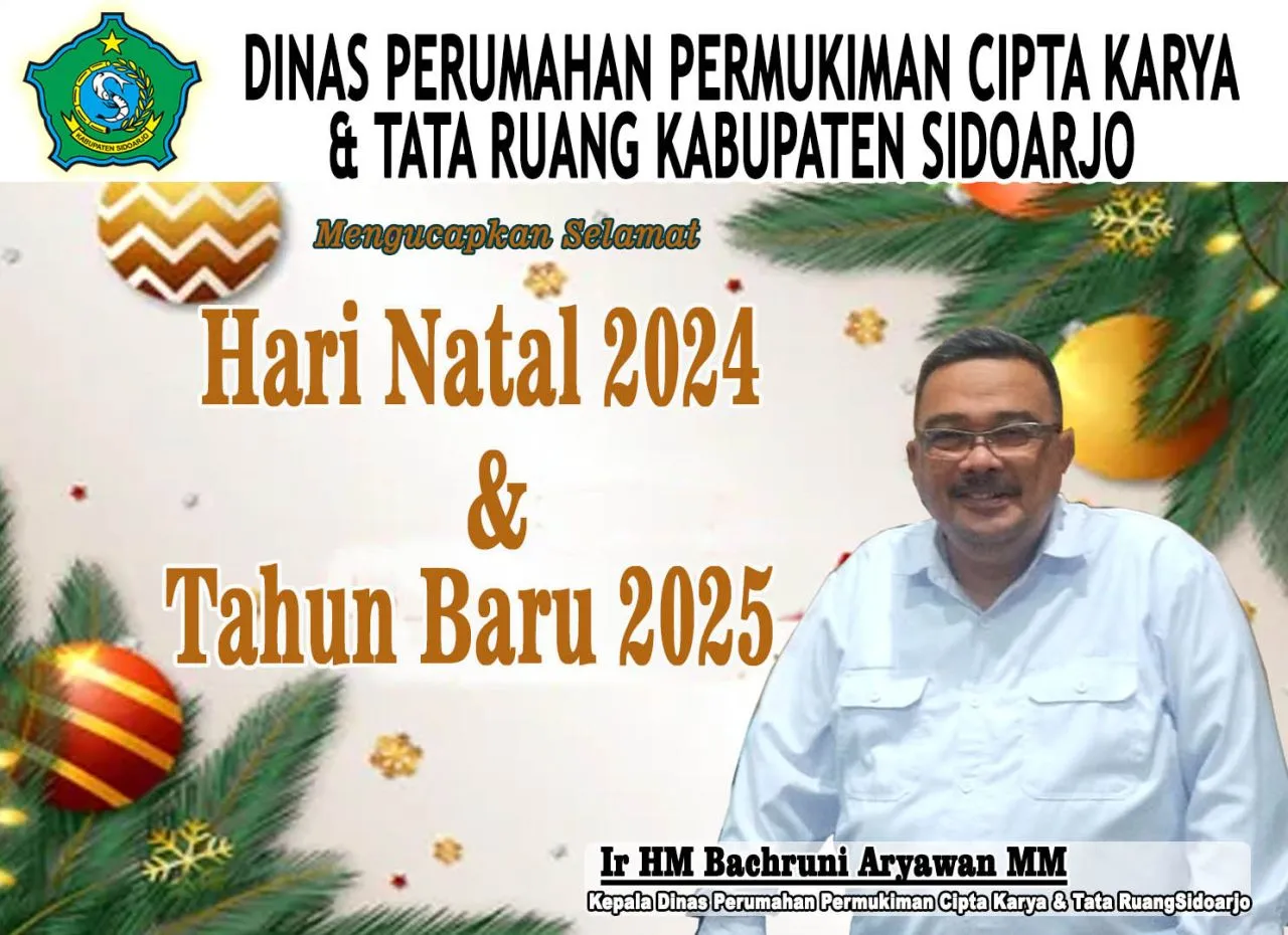 Kepala dan Staf Dinas Perumahan Permukiman Cipta Karya dan Tata Ruang Mengucapkan Hari Natal 2024 dan Tahun Baru 2025
