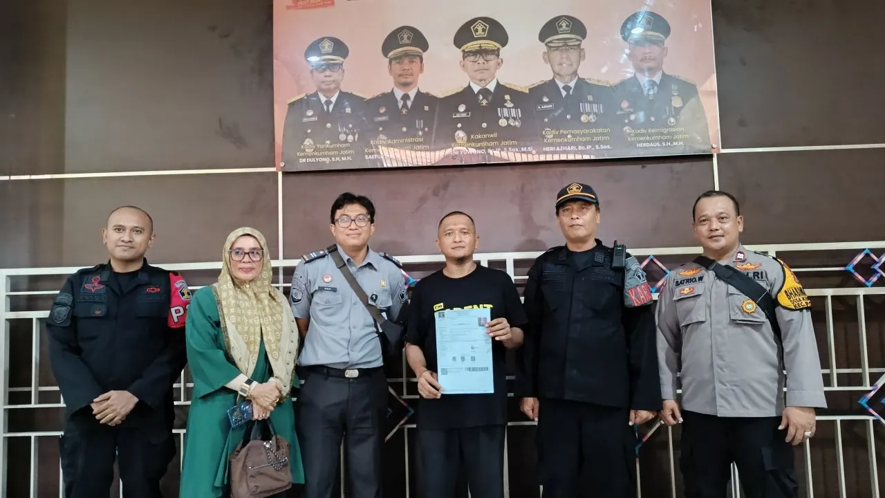 Seorang Napiter Lapas Kelas I Surabaya di Porong Bebas Bersyarat, Berkeinginan Mengajar di Pesantren
