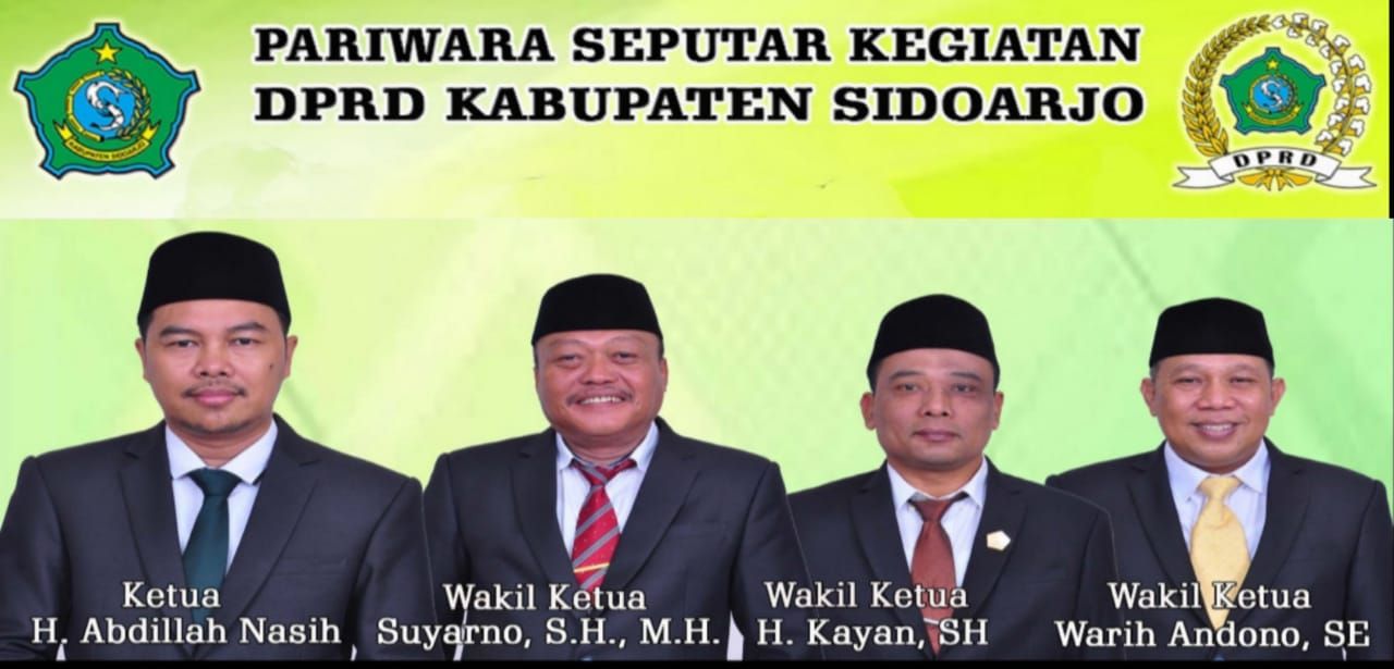HEARING - Ketua DPRD Sidoarjo Abdillah Nasih dan Ketua Komisi A Rizza Ali Faizin bersama anggota lainnya menggelar hearing soal netralitas Kades, ASN dan penyelenggara Pemilu Serentak 2024 di ruang rapat pekan kemarin.