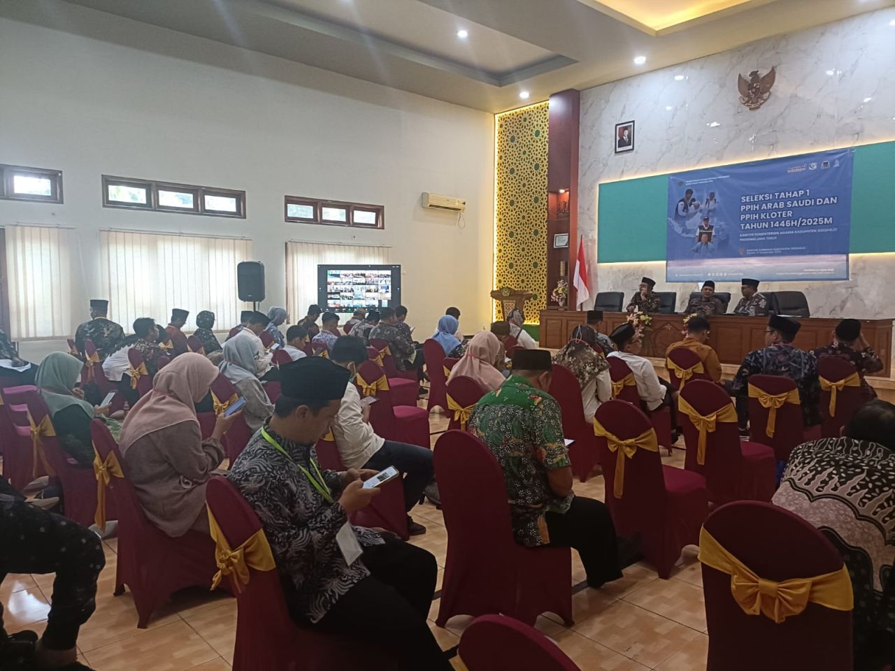 SELEKSI PETUGAS HAJI - Sebanyak 469 pendaftar mengikuti serangkaian tes rekruitmen Petugas Haji Tahun 2025 atau 1446 Hijriyah dari jumlah total pendaftar itu, yang dinyatakan gugur sebanyak 362 orang, Kamis (21/11/2024).