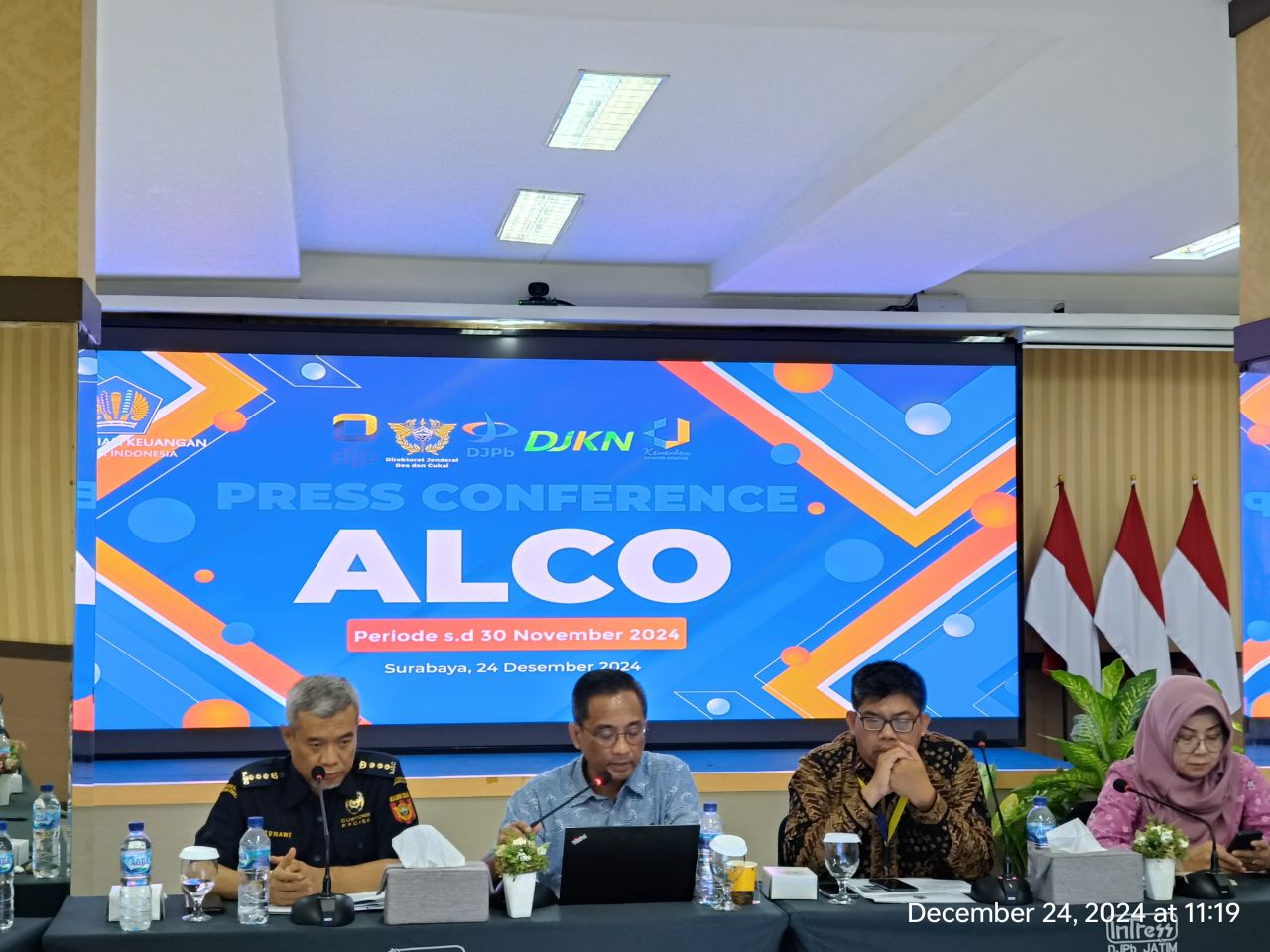 APBN - Perwakilan Kementerian Keuangan Provinsi Jawa Timur (Jatim) menggelar Press Conference APBN KiTa Regional Jawa Timur sampai 30 November 2024 di Aula Majapahit GKN Surabaya I JL Indrapura Nomor 5 Surabaya, Selasa (24/12/2024) kemarin.