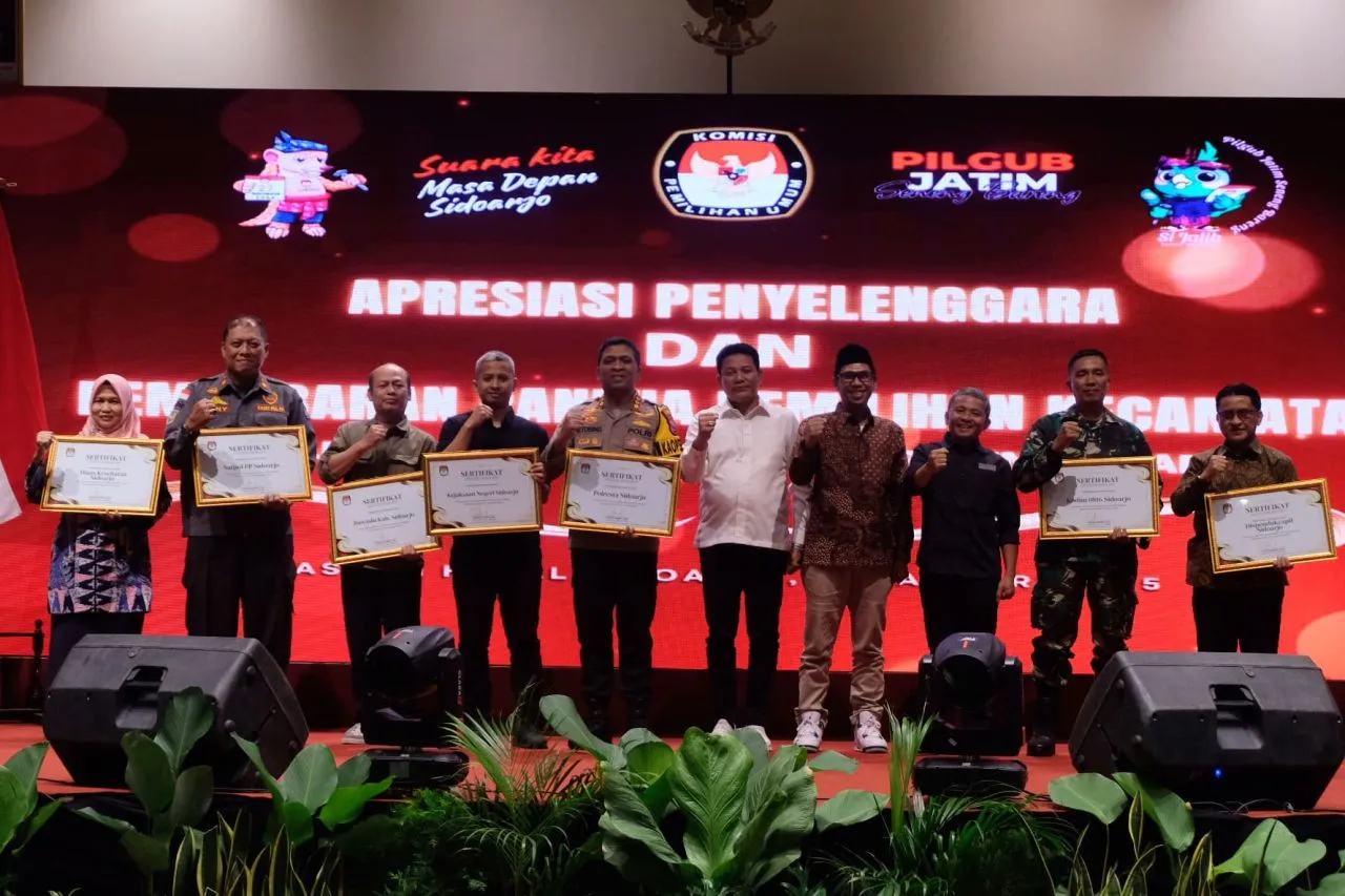 Dianggap Sukseskan Penyelenggaraan Pilkada Serentak, Kinerja 18 PPK Diapresiasi Plt Bupati Sidoarjo