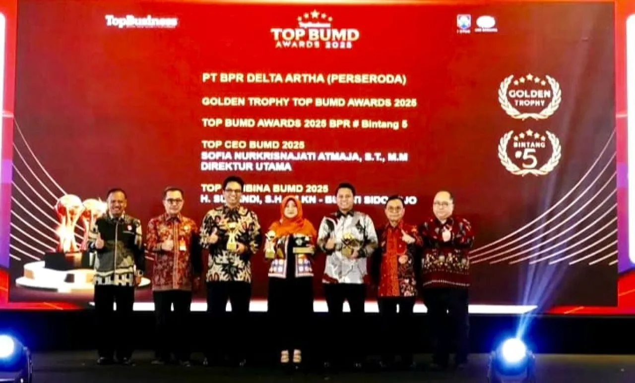 Berkinerja Baik, Inovatif dan Dipimpin TOP CEO, BPR Delta Artha Sidoarjo Borong 4 Penghargaan Top BUMD Awards 2025