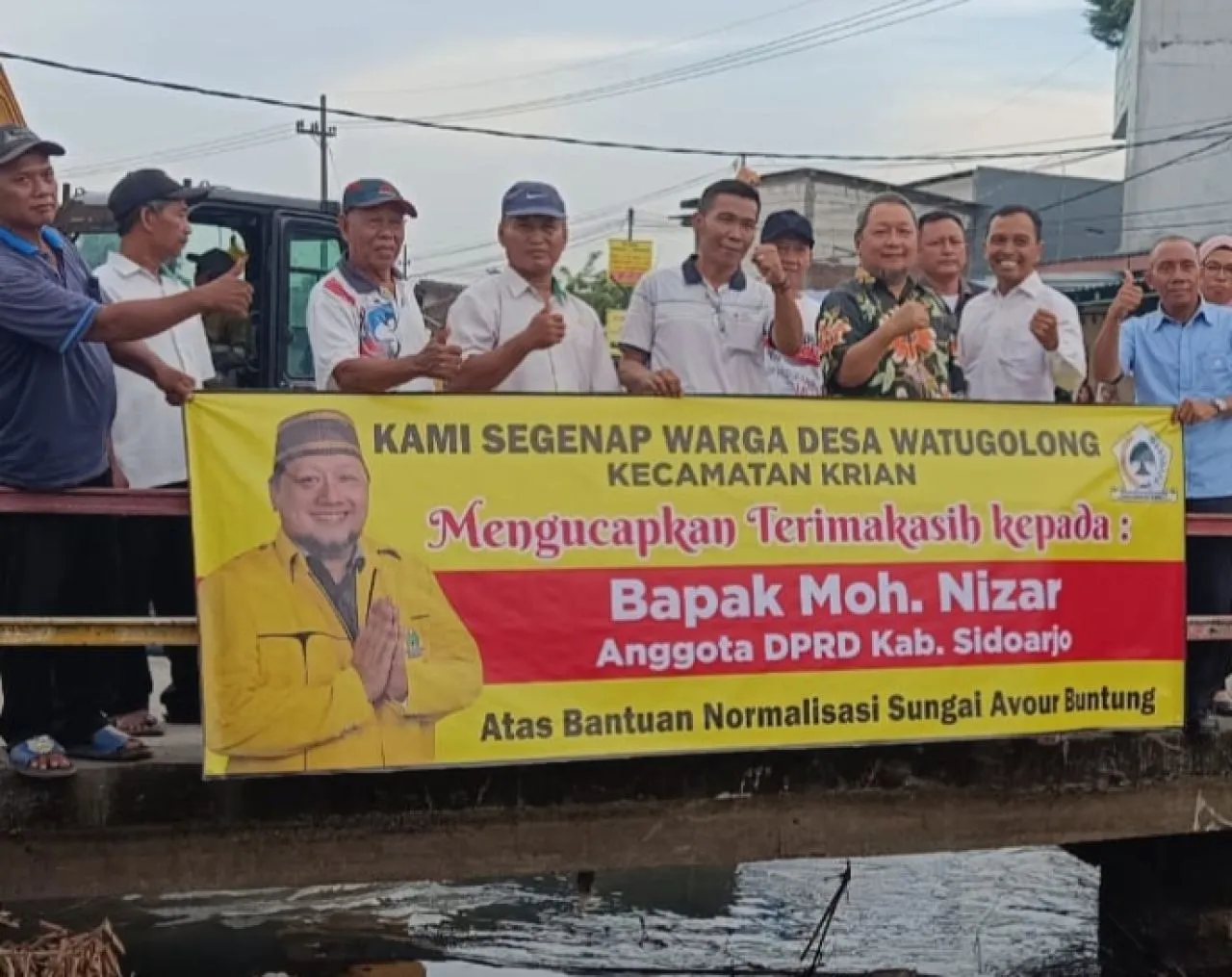 Usai Ngadu ke Nizar, Warga Watugolong dan Barengkrajan Krian Kompak Cek Normalisasi Sungai 2,5 Kilometer Pemicu Banjir