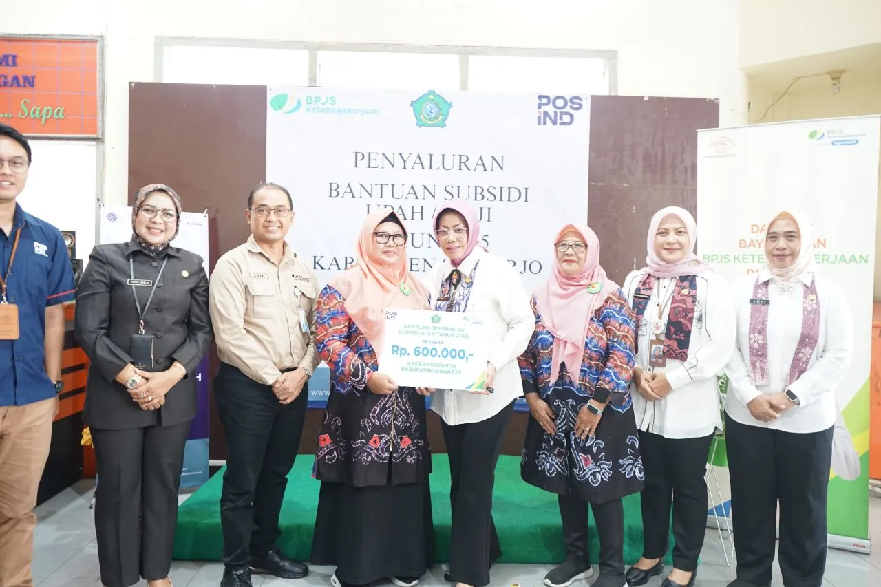 Salurkan BSU, Sekda Sidoarjo Minta Dimanfaatkan Untuk Usaha Ketahanan Pangan Keluarga