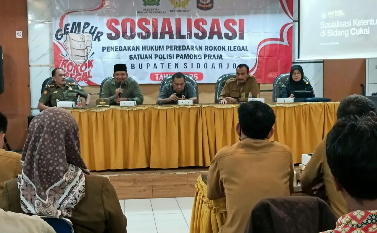 Gempur Rokok Ilegal di Sidoarjo Libatkan Semua Stakeholder, dari Dewan, Bea Cukai, Pejabat Kelurahan Hingga Pedagang
