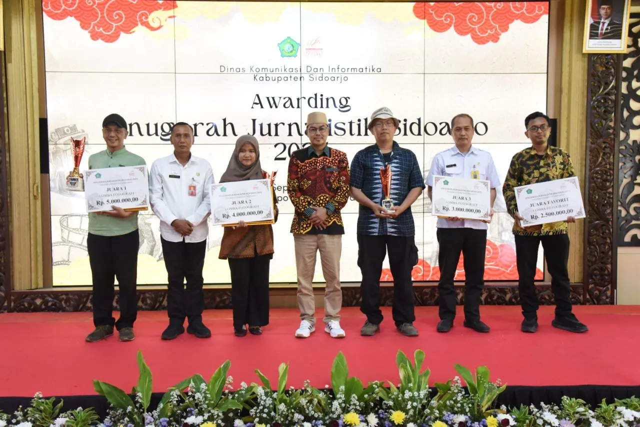 Pemkab Sidoarjo Beri Penghargaan 12 Jurnalis dan Konten Kreator Pemenang Karya Tulis dan Videografi