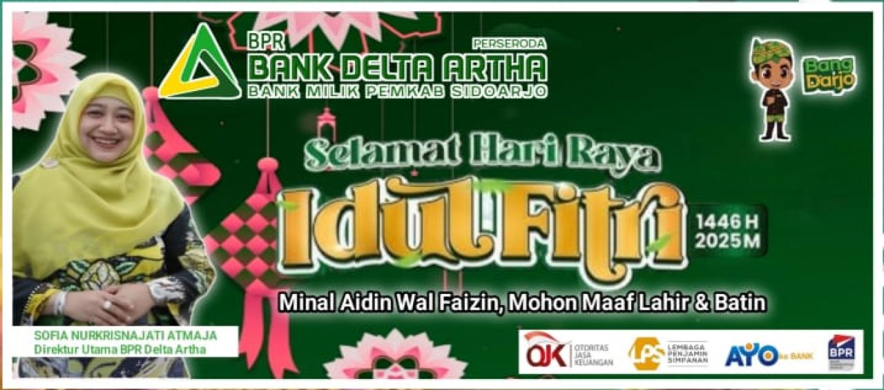 Jajaran Direksi dan Karyawan BPR Bank Delta Artha Mengucapkan Selamat Hari Raya Iedul Fitri 1446 Hijriyah