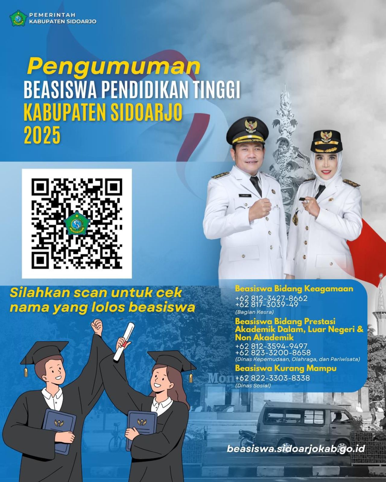 Inilah 2.007 calon mahasiswa penerima beasiswa dari Pemkab Sidoarjo Tahun. 2025.