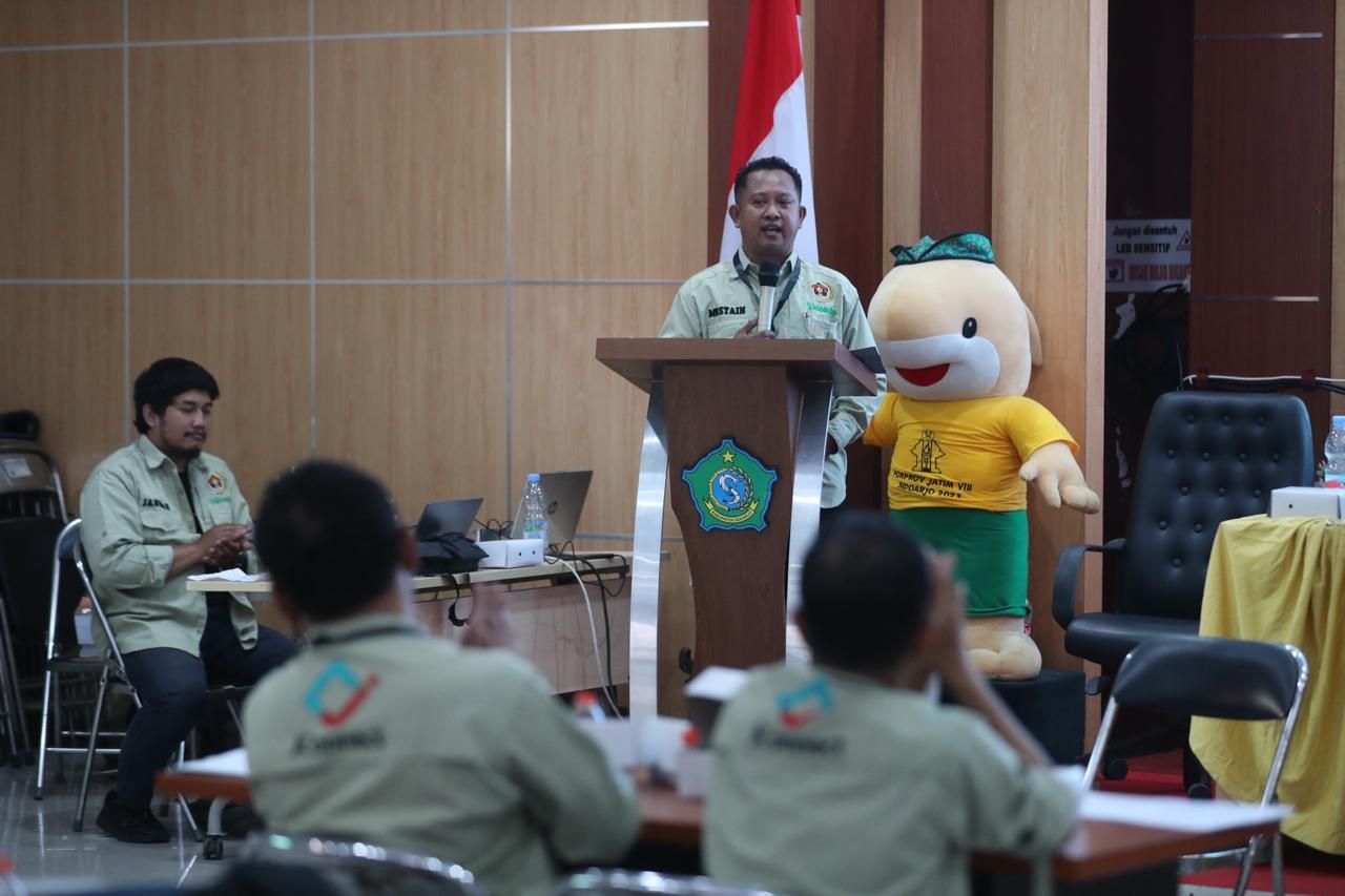 KONFERENSI - Persatuan Wartawan Indonesia (PWI) Sidoarjo menggelar Konferensi IV bertema Memperkuat Peran Pers dalam Akselerasi Pembangunan Daerah di Gedung Youth Center Dinas Pemuda Olahraga dan Pariwisata (Disporapar) Sidoarjo, Rabu (18/06/2025).