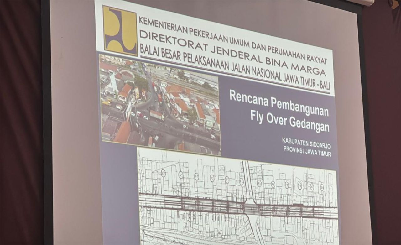 FLYOVER GEDANGAN - Bupati Sidoarjo Subandi memimpin rapat tahapan yang bakal dilakukan pembebasan lahan sebelum pembangunan Flyover Gedangan yang rencananya akan mulai Tahun 2026, Rabu (19/11/2025).
