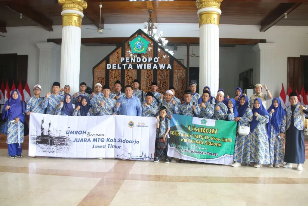 Tujuh Juara MTQ Jatim Terima Bonus Diberangkatkan Umroh Pemkab Sidoarjo