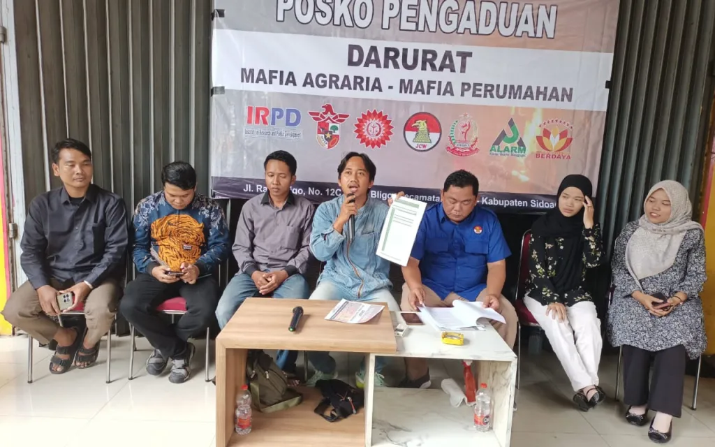 Viral Dugaan Invetasi Properti Rp 28 Miliar, 7 Lembaga di Sidoarjo Buka Posko Pengaduan Mafia Agraria dan Perumahan