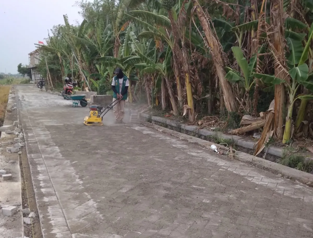 Proyek Pavingisasi Desa Tanggul Wonoayu Rampung, Kualitas Diuji Coba Truk Tebu hingga Tuai Apresiasi Warga