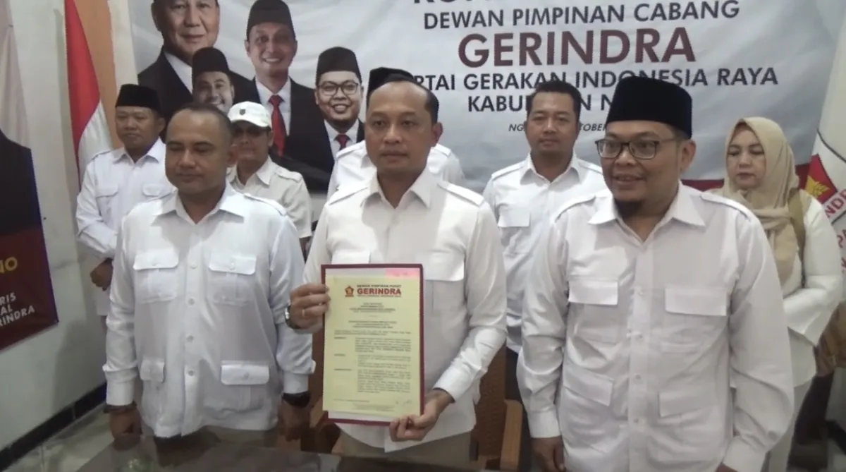 Adik Mensesneg Prasetyo Hadi Ditunjuk Jadi Ketua DPC Gerindra Ngawi, Adik Bupati Jadi Bendahara
