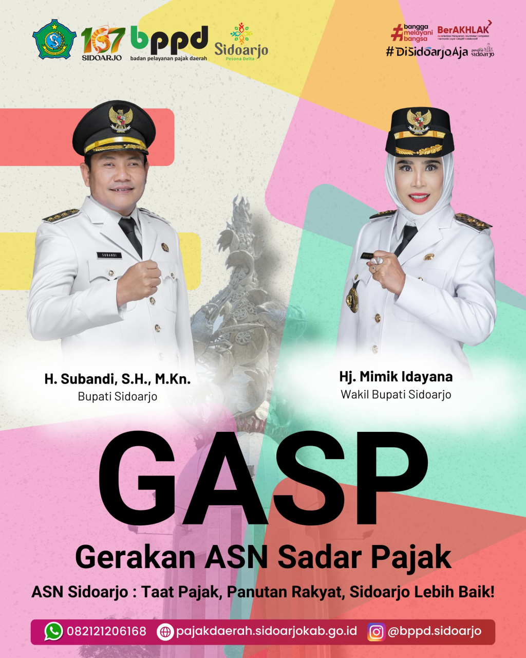 TAAT PAJAK - Bupati Sidoarjo Subandi mengkampanyekan gerakan Aparatur Sipil Negara (ASN) Sadar Pajak dengan membayar pajak lebih awal tanpa menunggu jatuh tempo pembayaran, Rabu (14/01/2026).