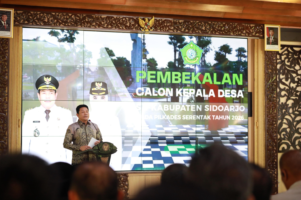 PEMBEKALAN - Sebanyak 230 Calon Kepala Desa (Cakades) mengikuti acara pembekalan Cakades pada Pemilihan Kepala Desa (Pilkades) Serentak Tahun 2026 di Pendopo Delta Wibawa, Kamis (07/05/2026).