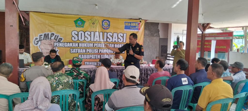 Hukum dan Kriminal Gempur Rokok Ilegal, Satpol PP dan Bea Cukai Sidoarjo Genjot Sosialisasi hingga Desa-Desa Sekaligus Tindak Pengedarnya