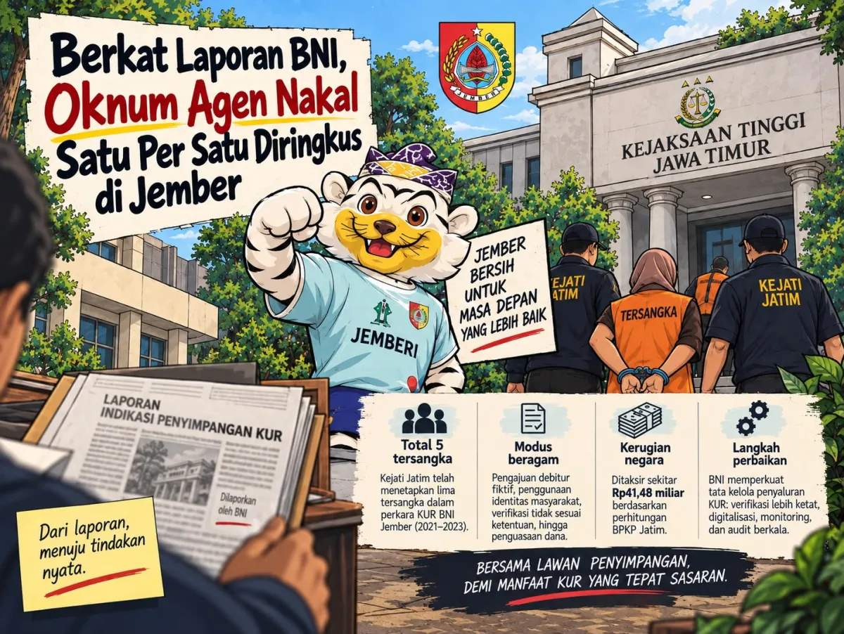 Laporan Internal BNI Bikin Oknum Agen Nakal Ketar-Ketir, Kejati Jatim Ringkus Tersangka Baru Korupsi KUR Rp 41,48 Miliar