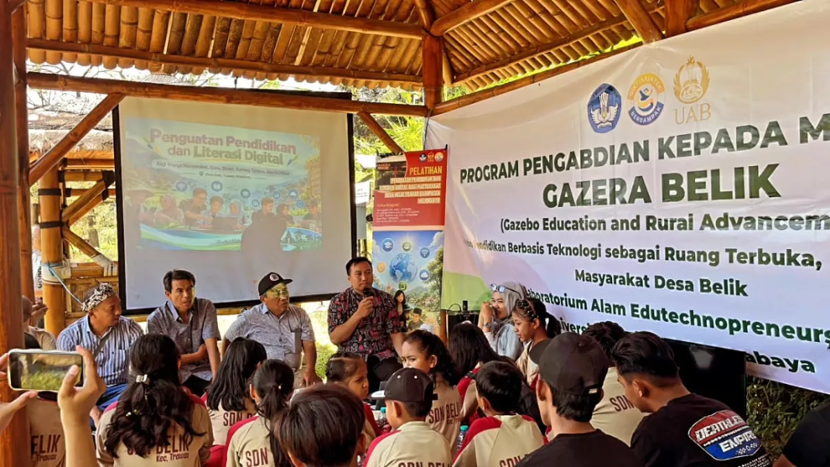 RUANG - Program GAZERA digagas tim pengabdian masyarakat Universitas PGRI Adi Buana Surabaya (UAB) melalui skema Pemberdayaan Kemitraan Masyarakat Hibah Kementerian Pendidikan Tinggi, Sains dan Teknologi di Desa Belik, Kecamatan Trawas, Mojokerto.