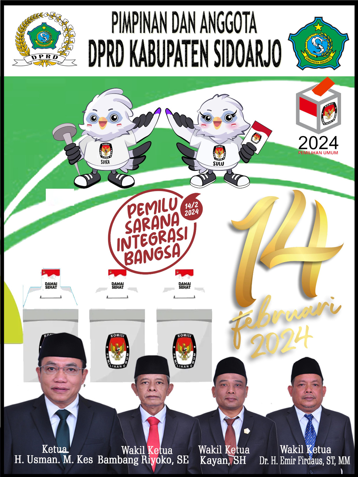 Pimpinan dan Anggota DPRD Sidoarjo Mengajak Masyarakat Sidoarjo Menjaga Pemilu 2024 dengan Damai 