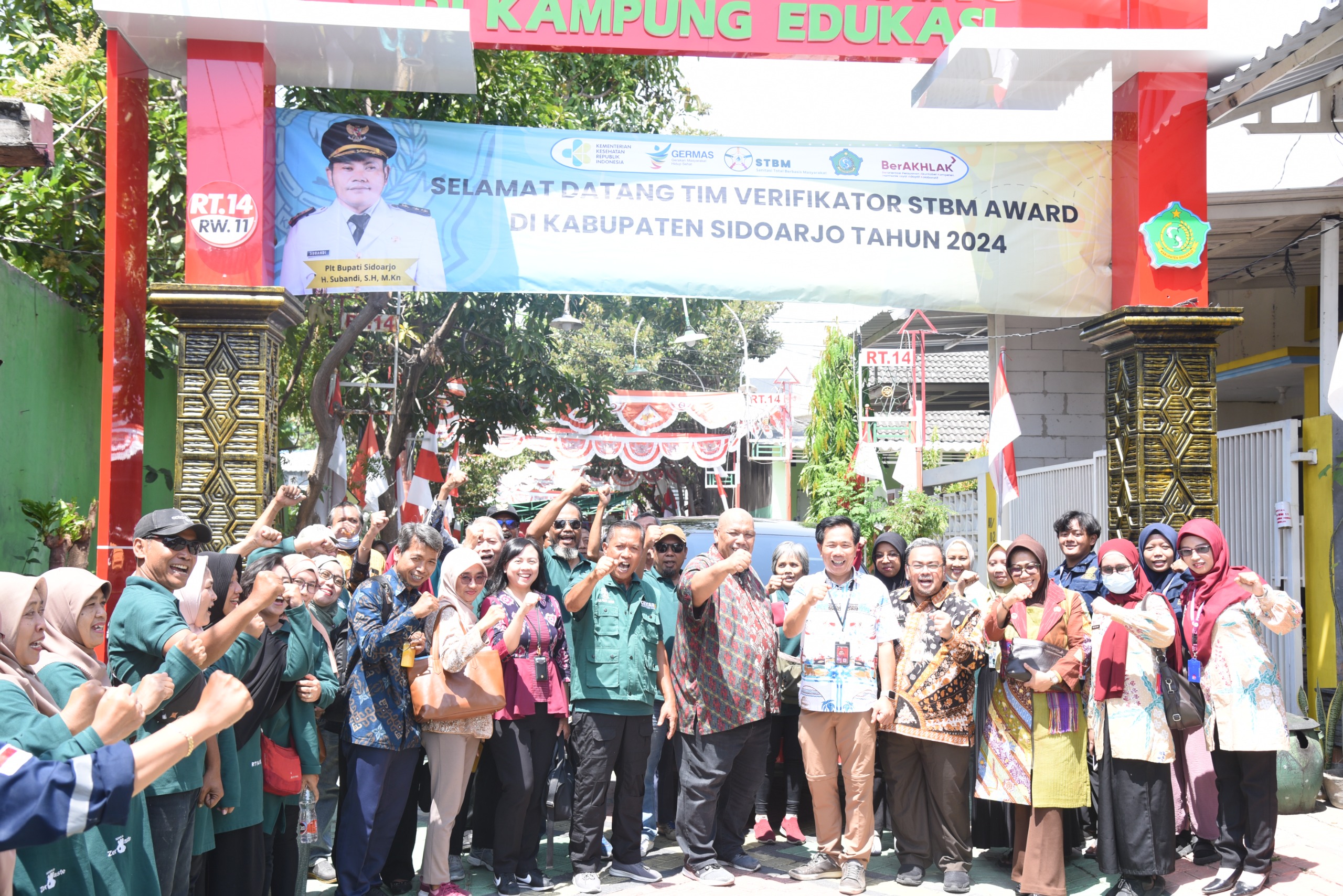 PENILAIAN - Kunjungan verifikator Kementrian Kesehatan RI untuk Sanitasi Total Berbasis Masyarakat (STBM) Award Tahun 2024 tingkat Pratama di Pendopo Delta Wibawa, Selasa (27/08/2024).