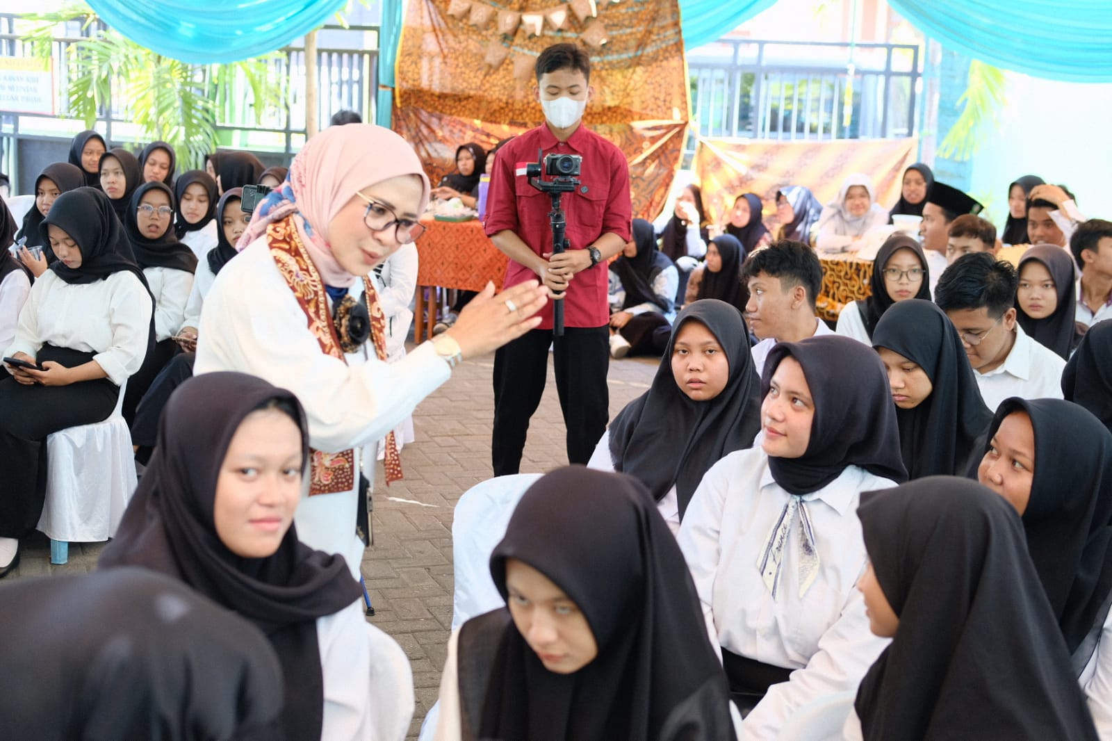 JOB FAIR - SMK Plus NU Sidoarjo (Skanusda) menggelar Job Fair dan P5 secara bersamaan untuk pengembangan siswa dan siswi Skanusda, Rabu (09/10/2024).